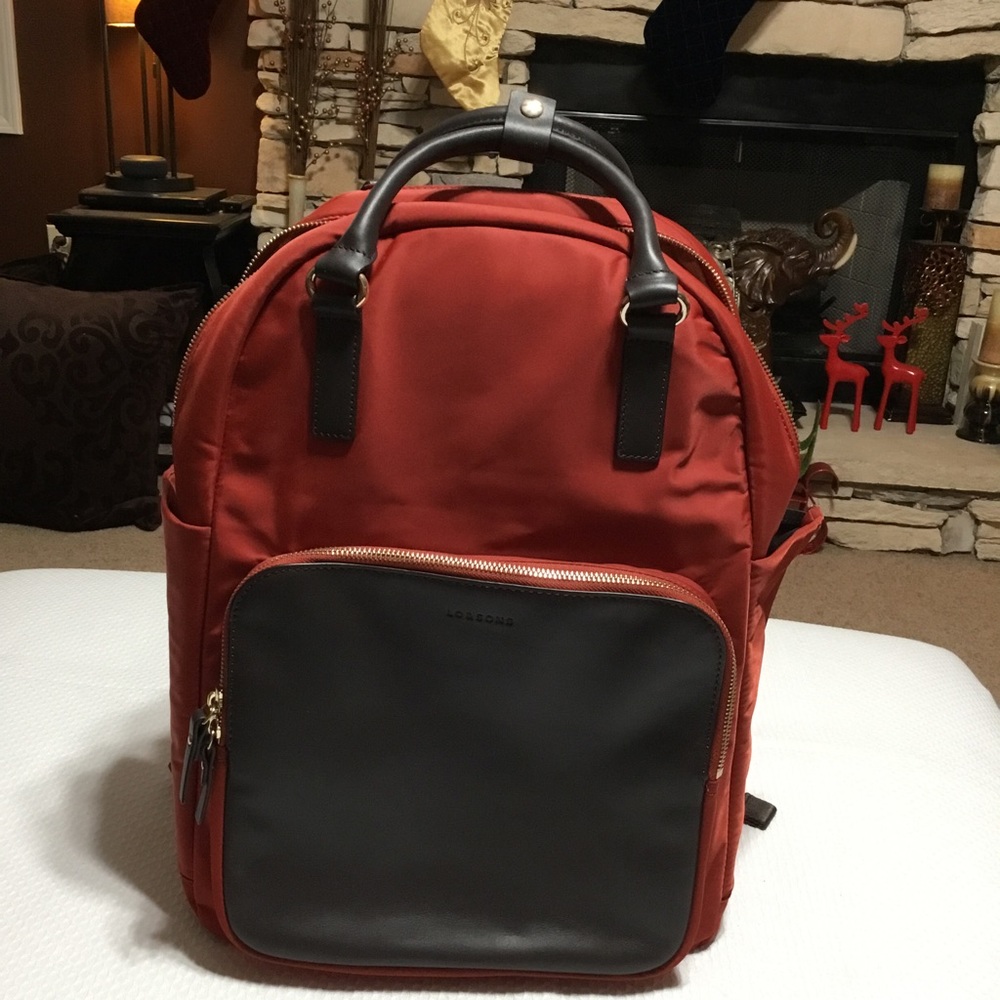 Lo & Sons Red and Black Backpack